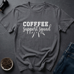 Coffee graphic Roast Crew T-Shirt in Charcoal / S by Caffeine Dept