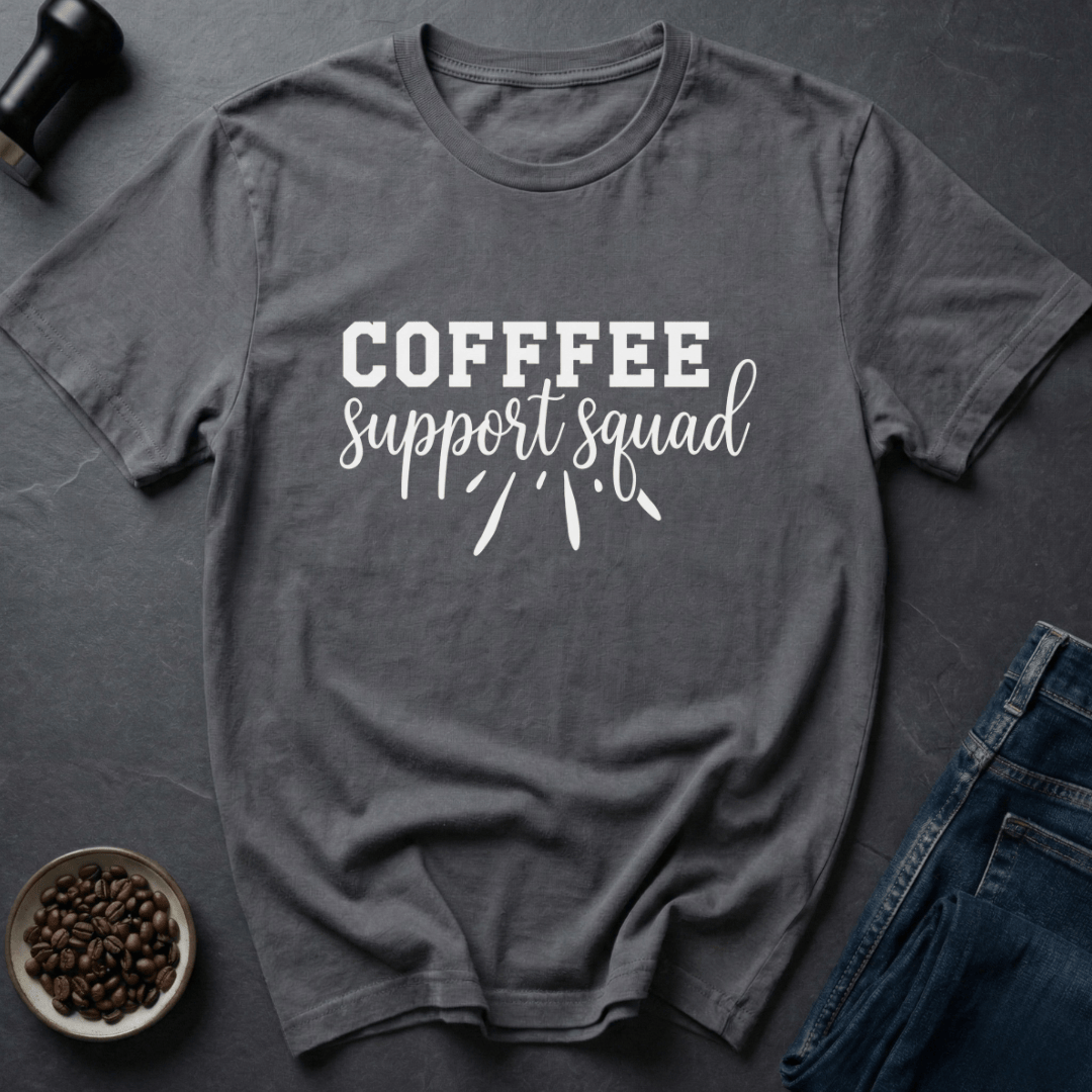 Coffee graphic Roast Crew T-Shirt in Charcoal / S by Caffeine Dept