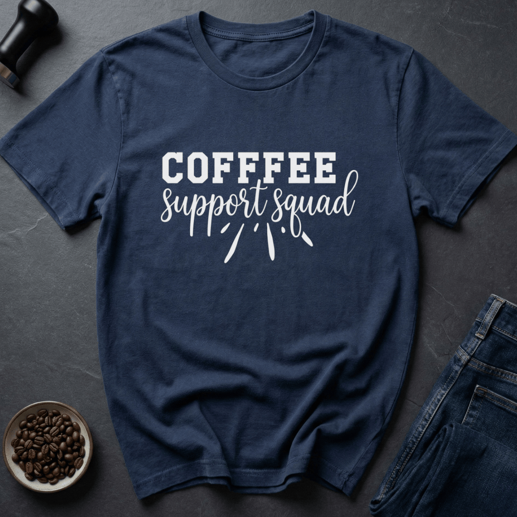 Coffee graphic Roast Crew T-Shirt in Navy / S by Caffeine Dept