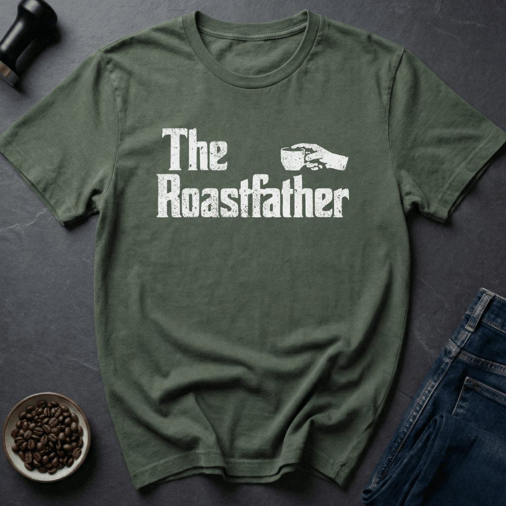 Coffee graphic Roast Don T-Shirt in Military Green / S by Caffeine Dept