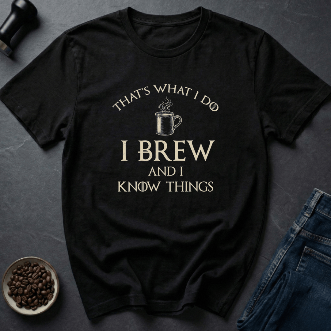 Coffee graphic Roast Genius T-Shirt in Black / S by Caffeine Dept
