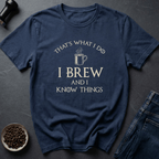 Coffee graphic Roast Genius T-Shirt in Navy / S by Caffeine Dept