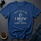 Coffee graphic Roast Genius T-Shirt in Royal / S by Caffeine Dept