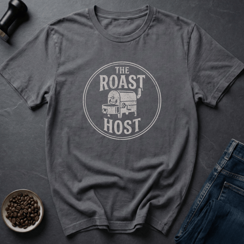 Coffee graphic Roast Master T-Shirt in Charcoal / S by Caffeine Dept