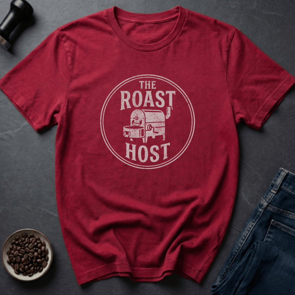 Coffee graphic Roast Master T-Shirt in Heather Red / S by Caffeine Dept