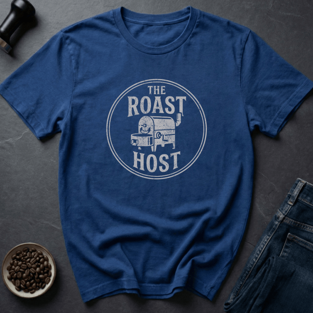 Coffee graphic Roast Master T-Shirt in Royal / S by Caffeine Dept