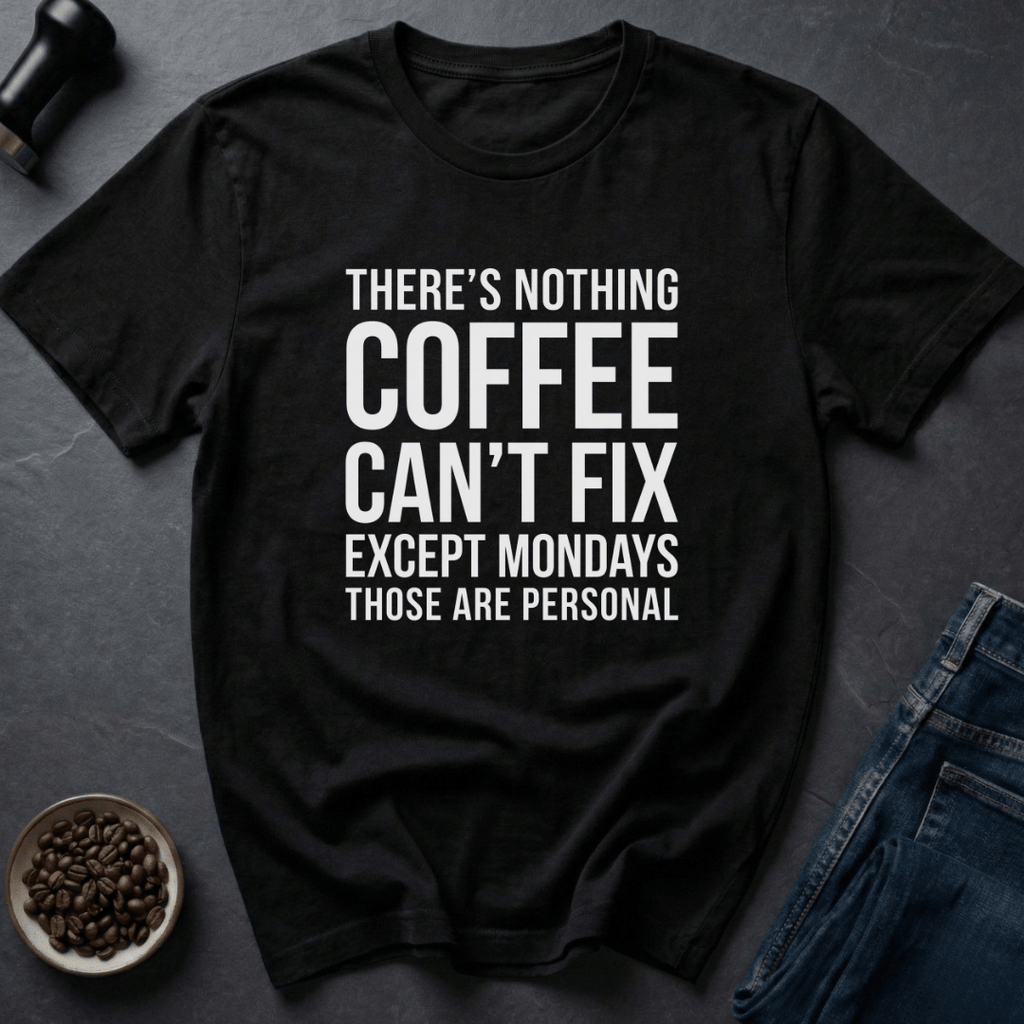 Coffee graphic Roast Problems T-Shirt in Black / S by Caffeine Dept