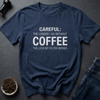 Coffee graphic Roast Warning T-Shirt in Navy / S by Caffeine Dept