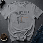 Coffee graphic Rocket Fuel T-Shirt in White / S by Caffeine Dept