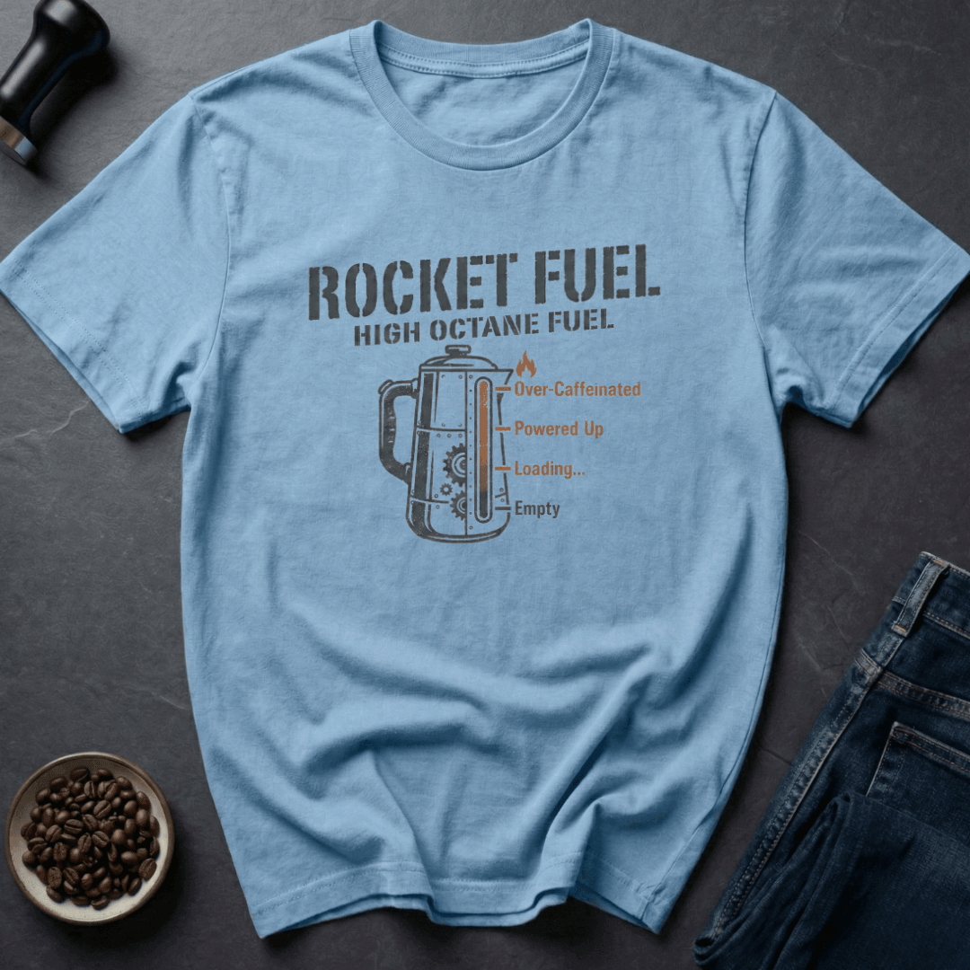 Coffee graphic Rocket Fuel T-Shirt in White / S by Caffeine Dept