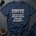 Coffee graphic Rocking Coffee T-Shirt in Charcoal / S by Caffeine Dept