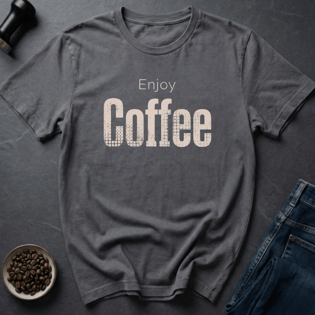 Coffee graphic Rough Bean T-Shirt in Charcoal / S by Caffeine Dept