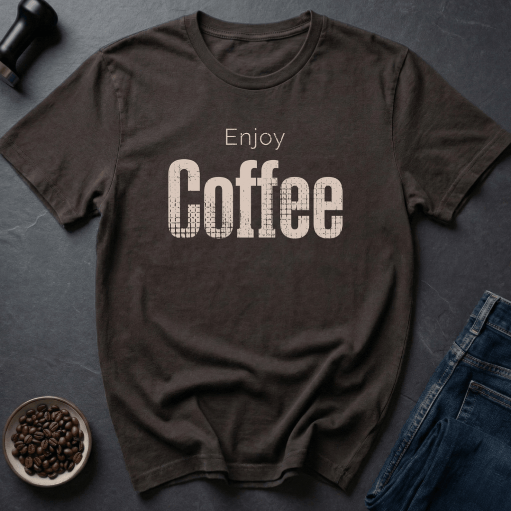 Coffee graphic Rough Bean T-Shirt in Dark Chocolate / S by Caffeine Dept