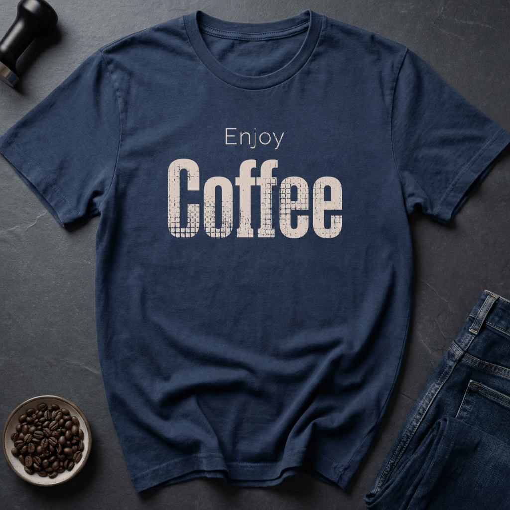 Coffee graphic Rough Bean T-Shirt in Navy / S by Caffeine Dept