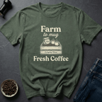 Coffee graphic Rustic Roast T-Shirt in Military Green / S by Caffeine Dept