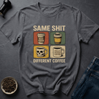 Coffee graphic Same Coffee T-Shirt in Military Green / S by Caffeine Dept