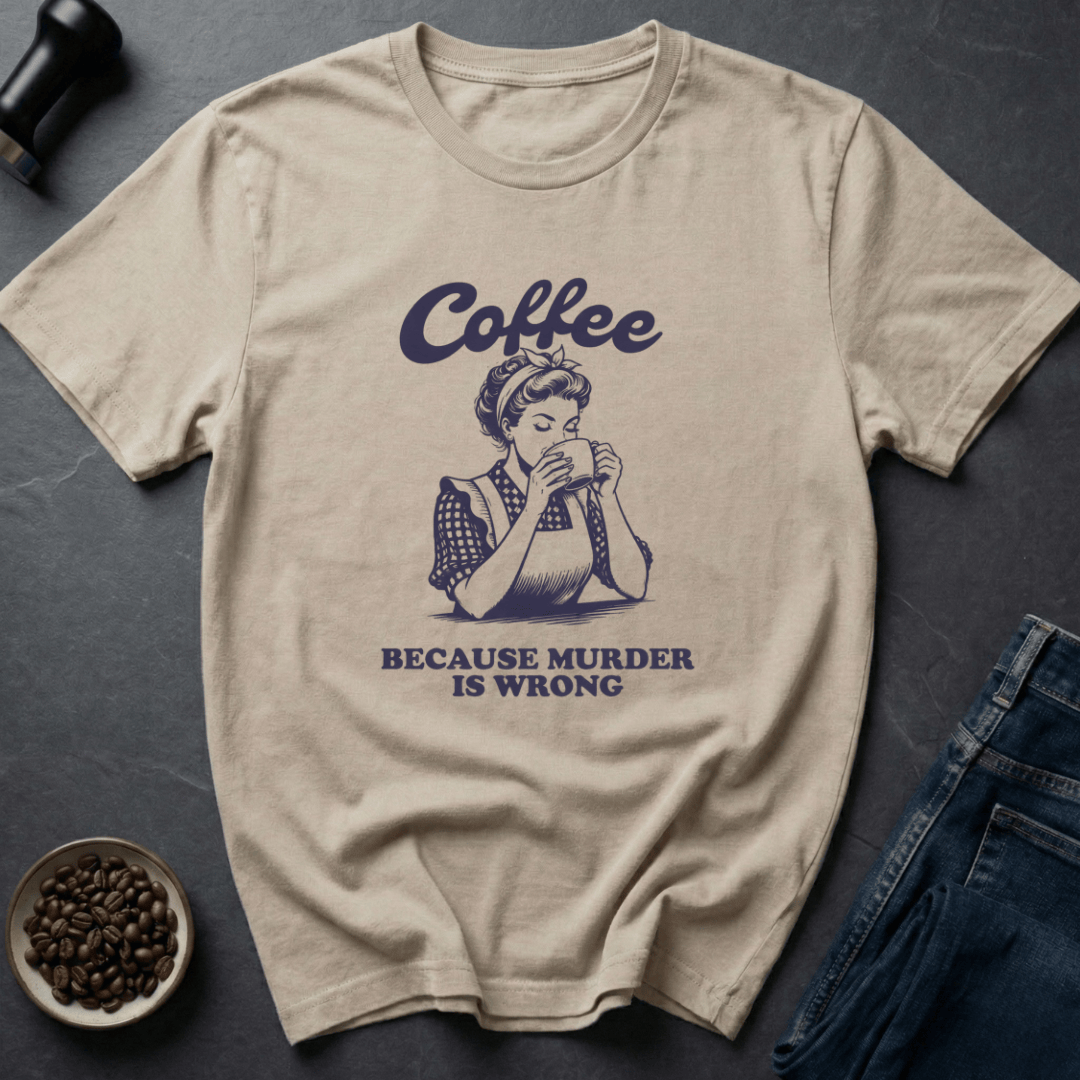 Coffee graphic Sanity Juice T-Shirt in Sand / S by Caffeine Dept