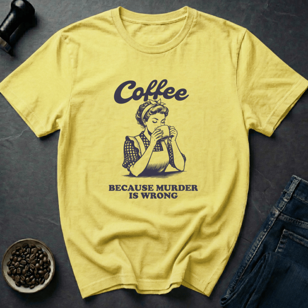Coffee graphic Sanity Juice T-Shirt in Sand / S by Caffeine Dept