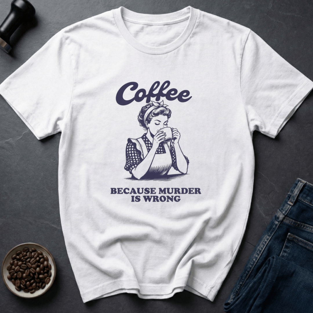 Coffee graphic Sanity Juice T-Shirt in Sand / S by Caffeine Dept