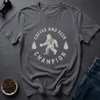 Coffee graphic Sasquatch Beans T-Shirt in Charcoal / S by Caffeine Dept