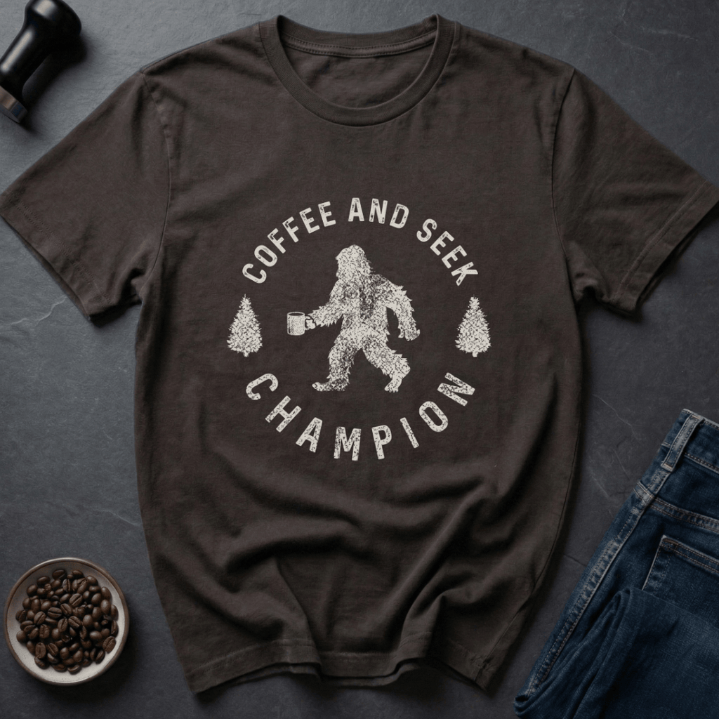 Coffee graphic Sasquatch Beans T-Shirt in Dark Chocolate / S by Caffeine Dept