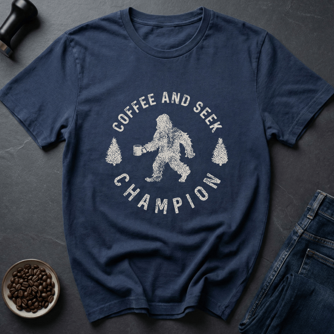 Coffee graphic Sasquatch Beans T-Shirt in Navy / S by Caffeine Dept