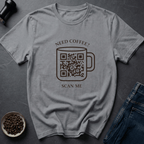 Coffee graphic Scan Coffee T-Shirt in Ice Grey / S by Caffeine Dept