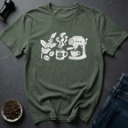 Coffee graphic Seed To Sip T-Shirt in Military Green / S by Caffeine Dept