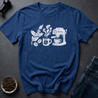 Coffee graphic Seed To Sip T-Shirt in Royal / S by Caffeine Dept