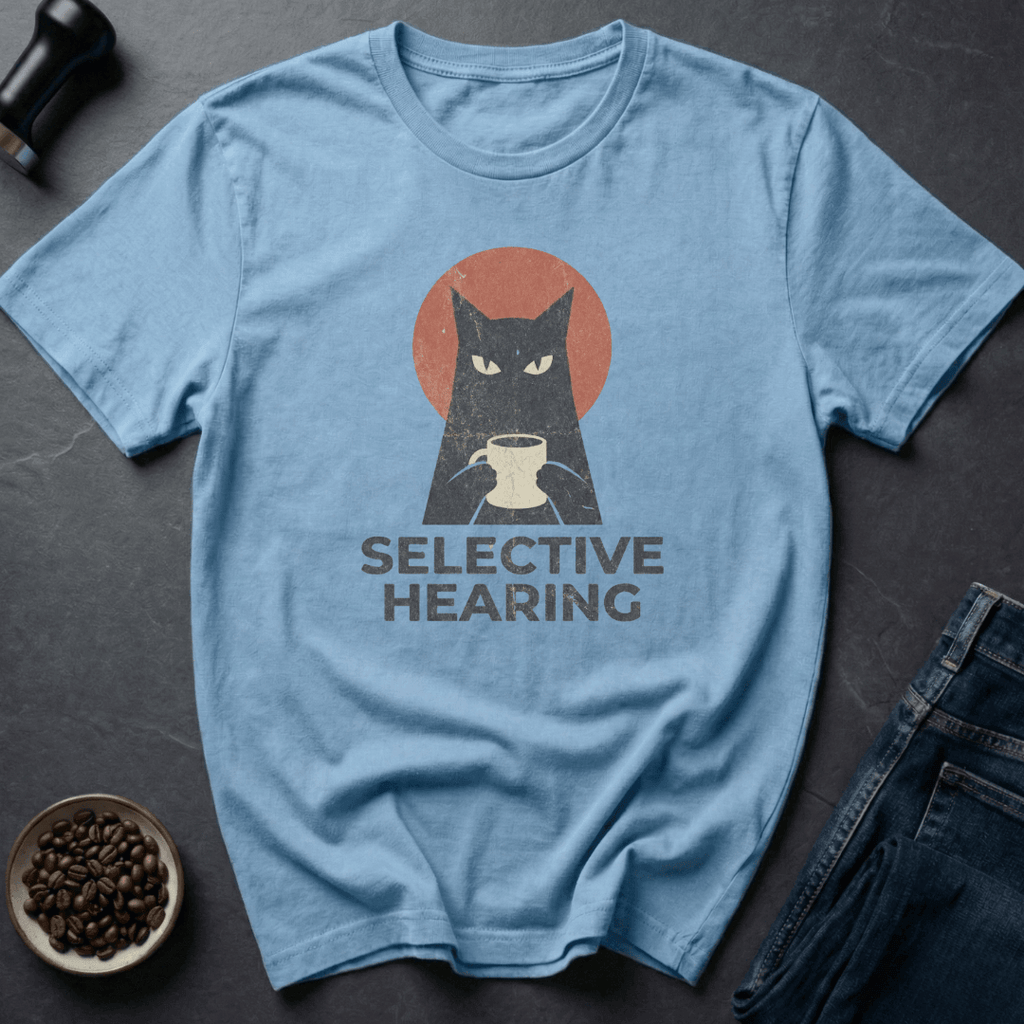 Coffee graphic Selective Hearing T-Shirt in Sand / S by Caffeine Dept