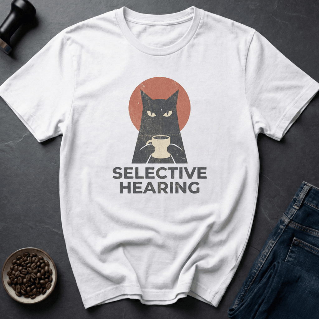 Coffee graphic Selective Hearing T-Shirt in Sand / S by Caffeine Dept