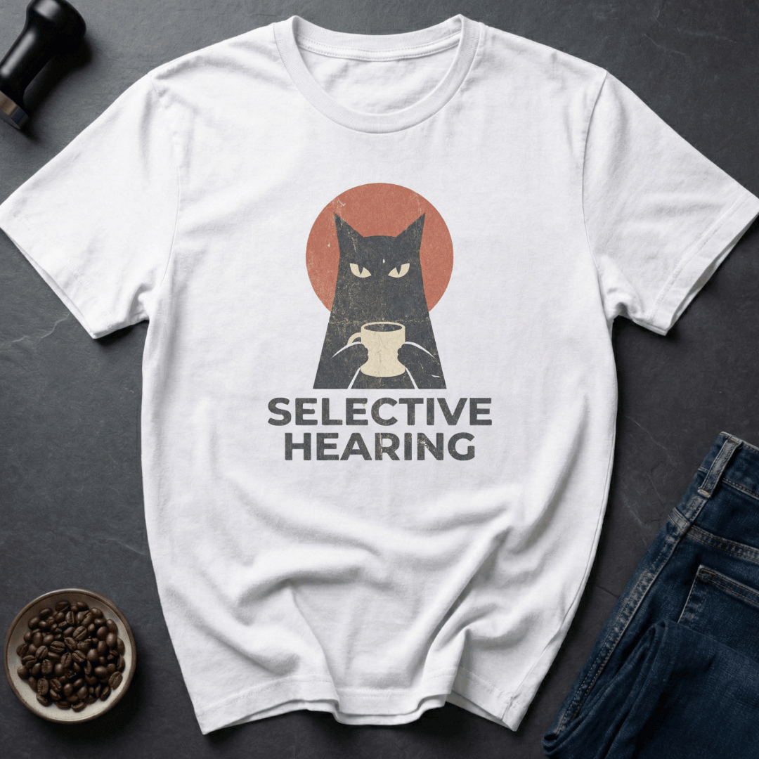 Coffee graphic Selective Hearing T-Shirt in Sand / S by Caffeine Dept