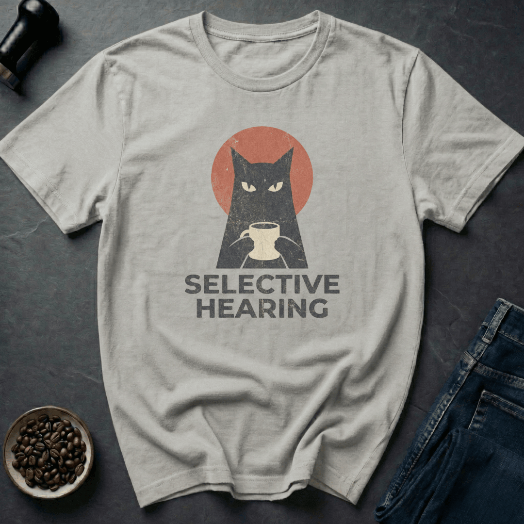 Coffee graphic Selective Hearing T-Shirt in Sand / S by Caffeine Dept