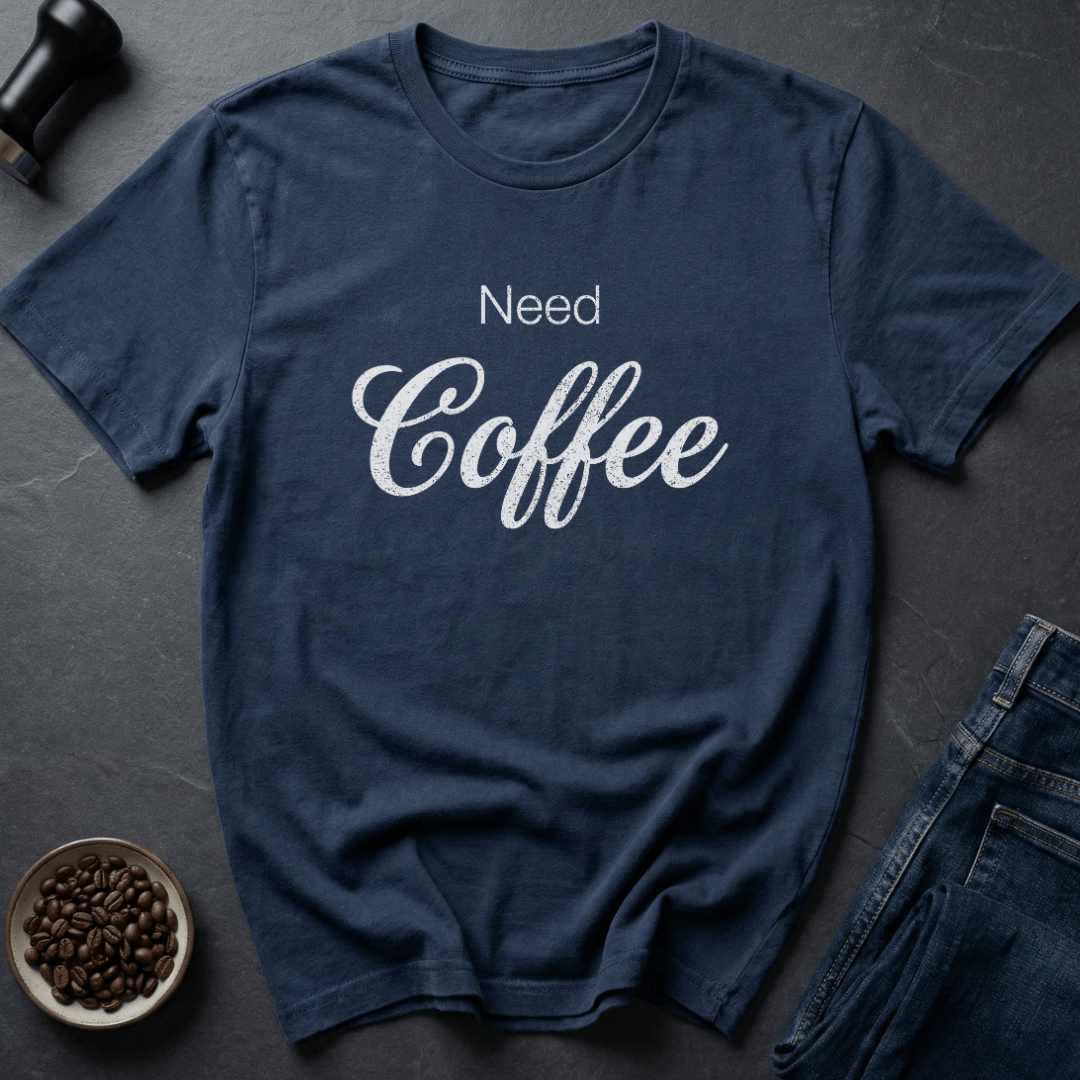 Coffee graphic Send Help T-Shirt in Navy / S by Caffeine Dept