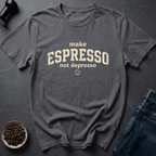Coffee graphic Shot Therapy T-Shirt in Charcoal / S by Caffeine Dept