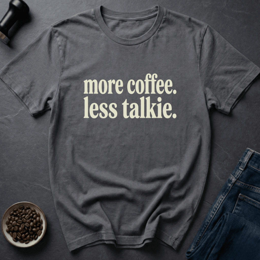 Coffee graphic Silence First T-Shirt in Navy / S by Caffeine Dept