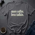 Coffee graphic Silence First T-Shirt in Navy / S by Caffeine Dept