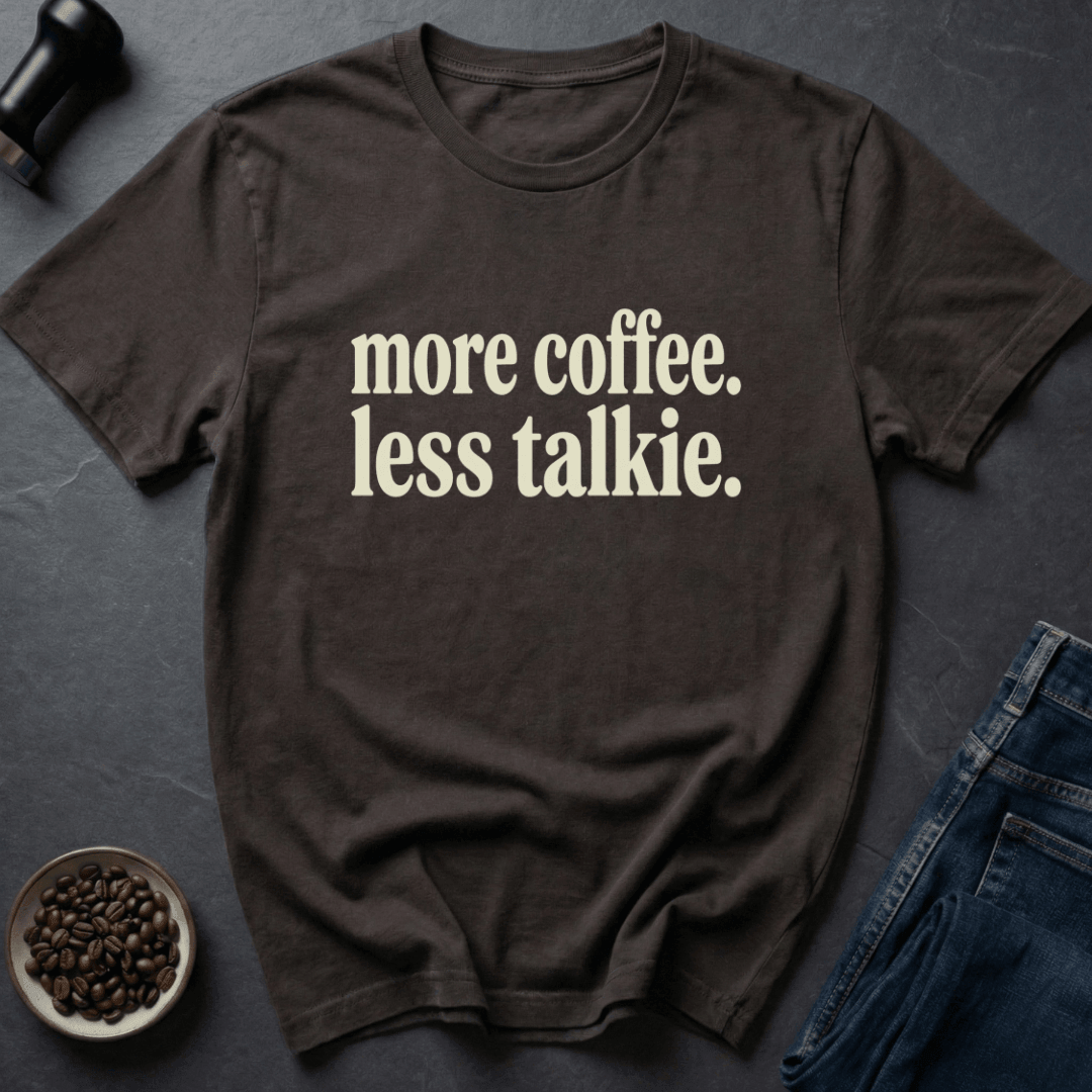 Coffee graphic Silence First T-Shirt in Navy / S by Caffeine Dept