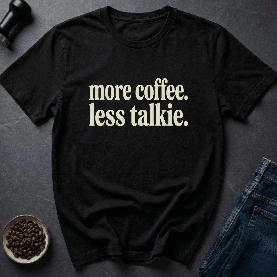 Coffee graphic Silence First T-Shirt in Navy / S by Caffeine Dept