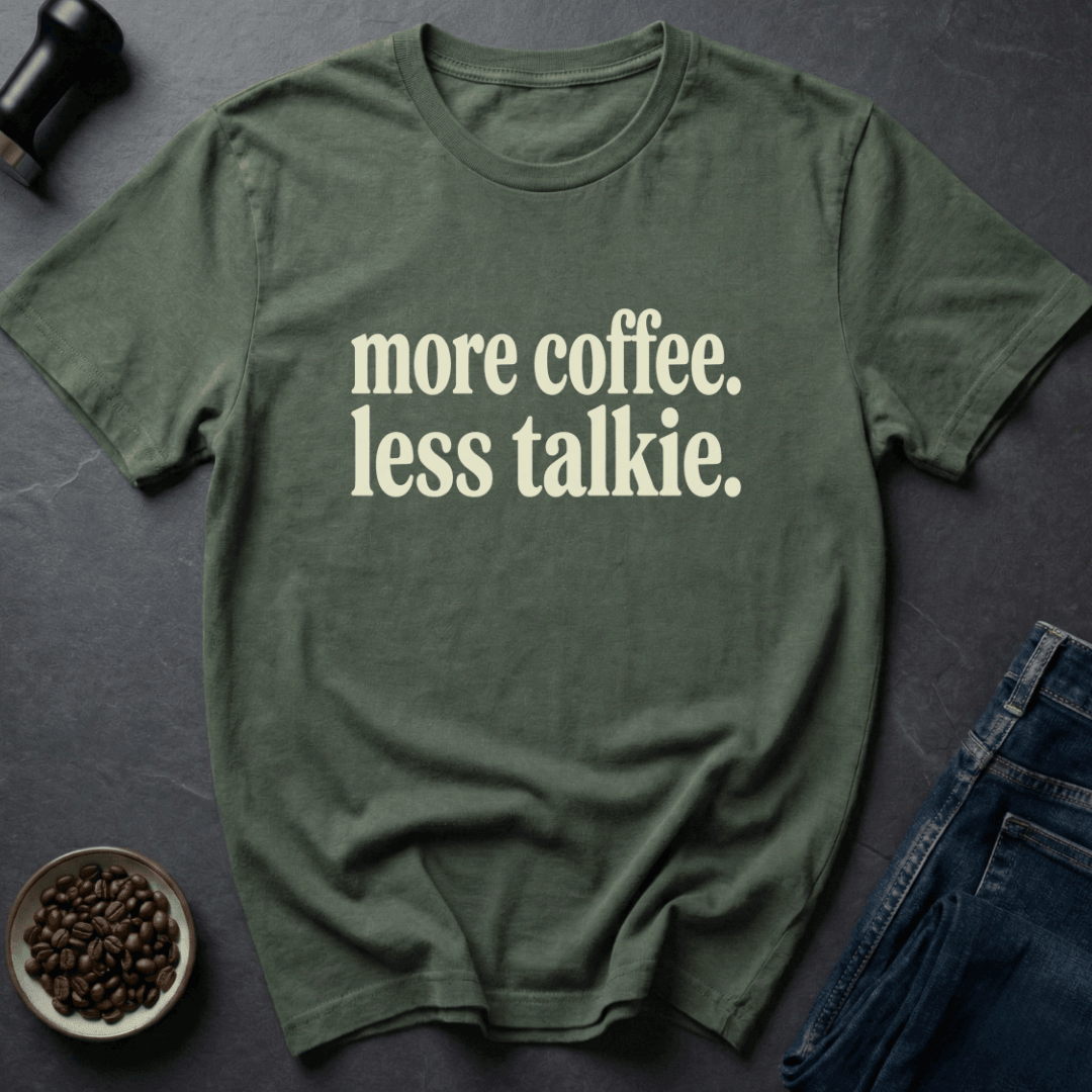 Coffee graphic Silence First T-Shirt in Navy / S by Caffeine Dept
