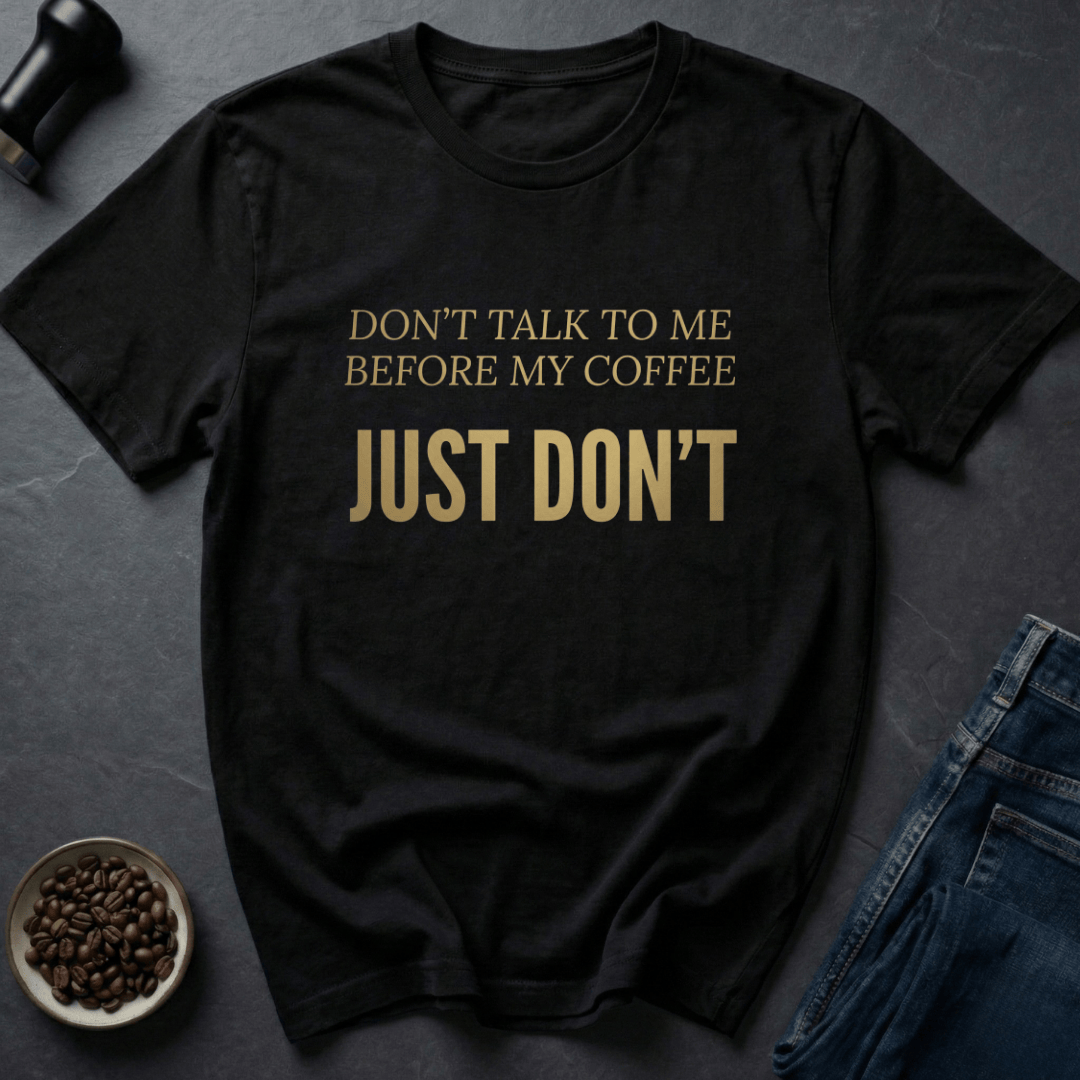 Coffee graphic Silence Please T-Shirt in Dark Chocolate / S by Caffeine Dept