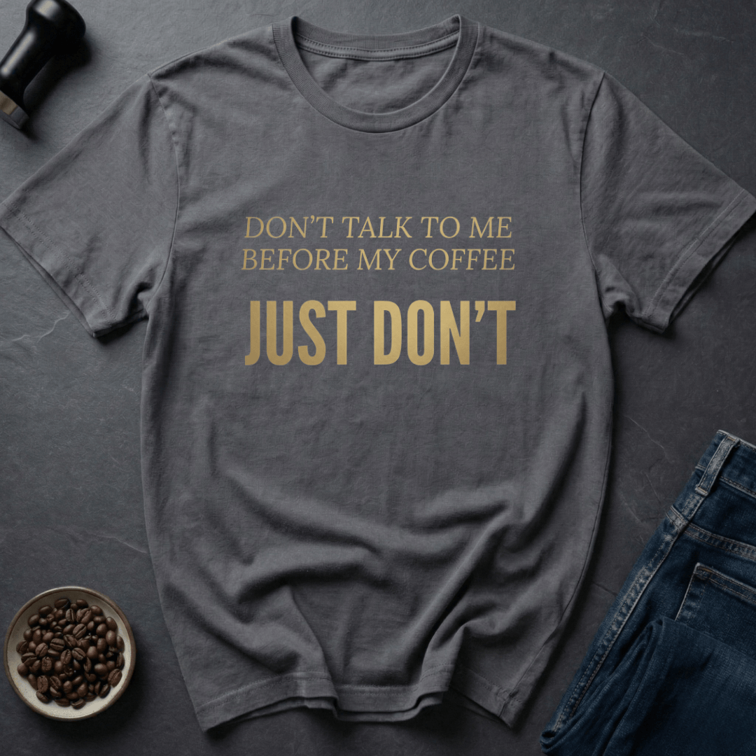 Coffee graphic Silence Please T-Shirt in Dark Chocolate / S by Caffeine Dept