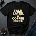Coffee graphic Silence Please T-Shirt in Military Green / S by Caffeine Dept