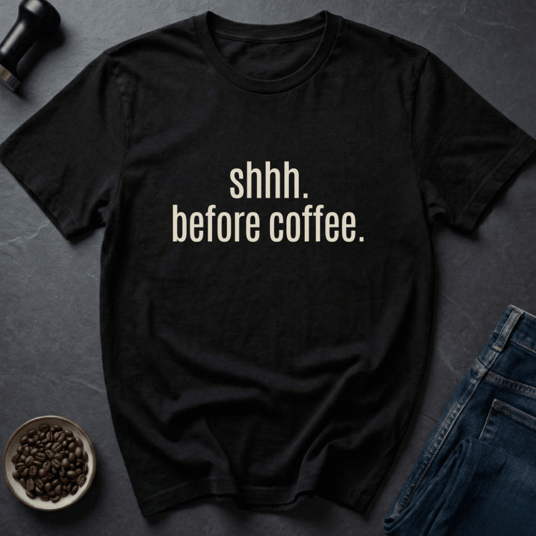 Coffee graphic Silent Brewing T-Shirt in Black / S by Caffeine Dept