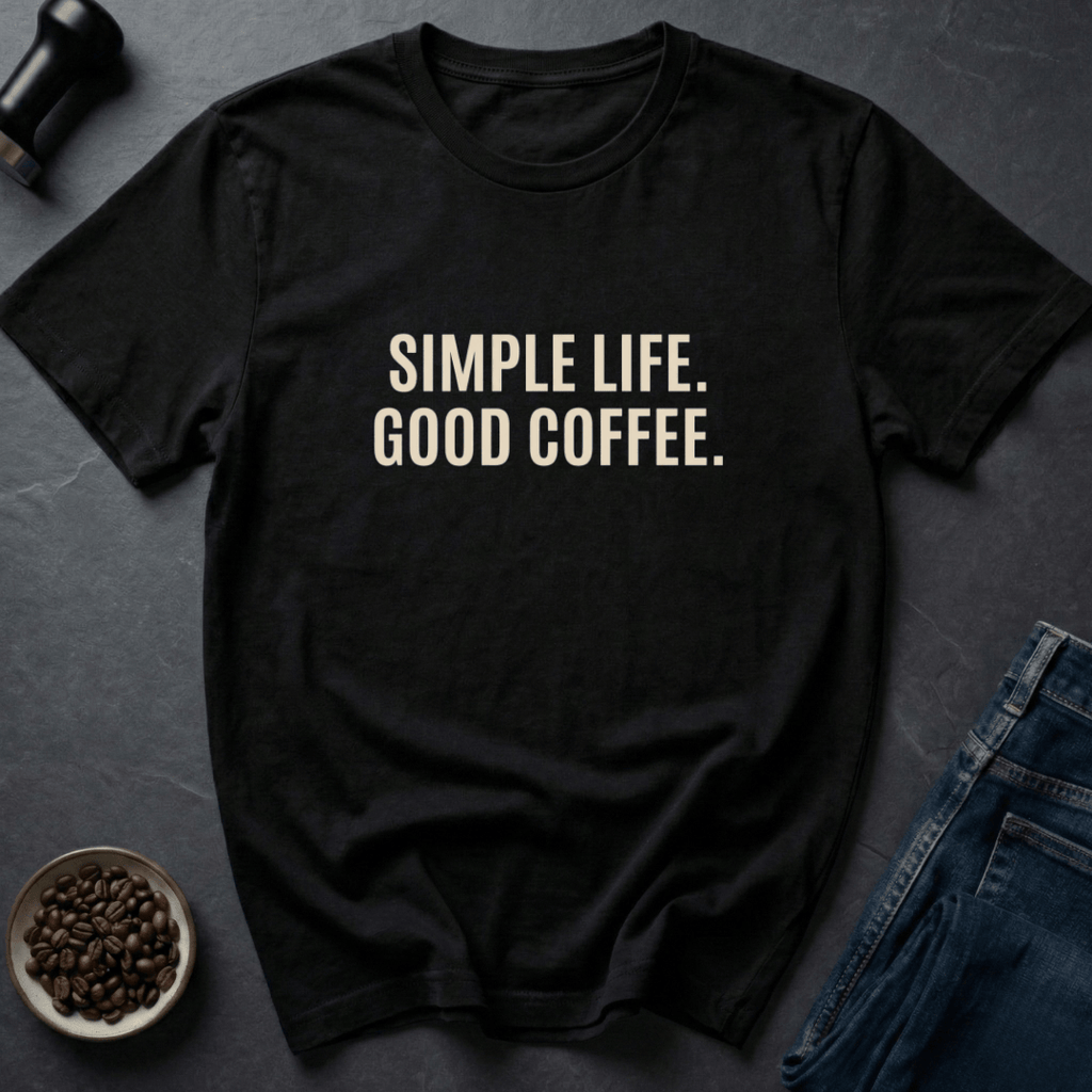 Coffee graphic Simple Coffee T-Shirt in Black / S by Caffeine Dept