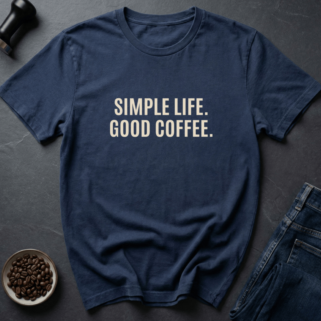 Coffee graphic Simple Coffee T-Shirt in Black / S by Caffeine Dept