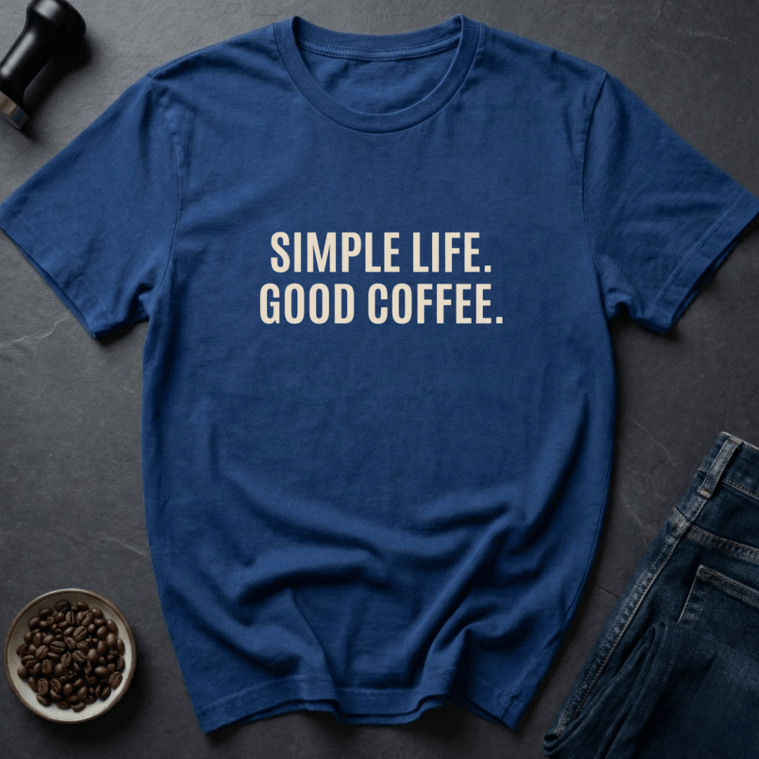 Coffee graphic Simple Coffee T-Shirt in Black / S by Caffeine Dept
