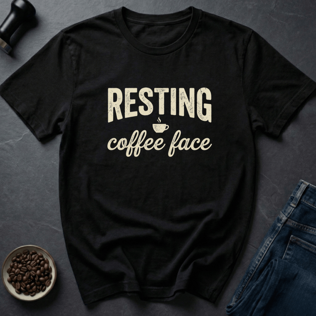 Coffee graphic Sip Attitude T-Shirt in Black / S by Caffeine Dept
