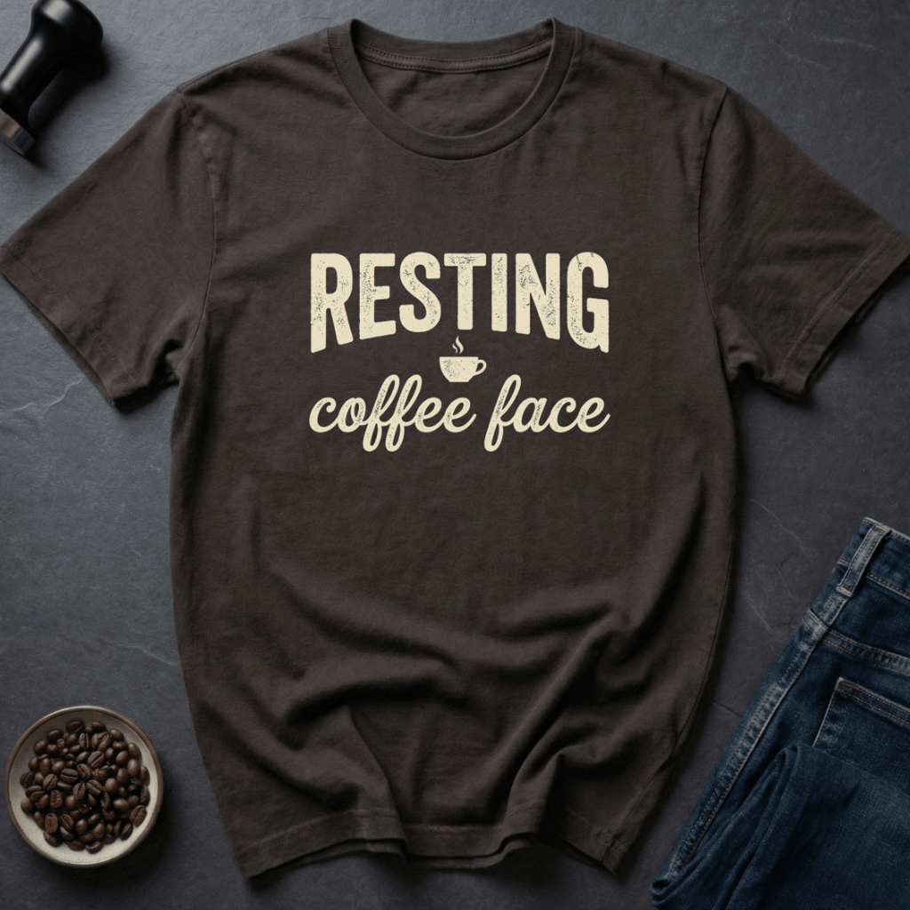 Coffee graphic Sip Attitude T-Shirt in Dark Chocolate / S by Caffeine Dept