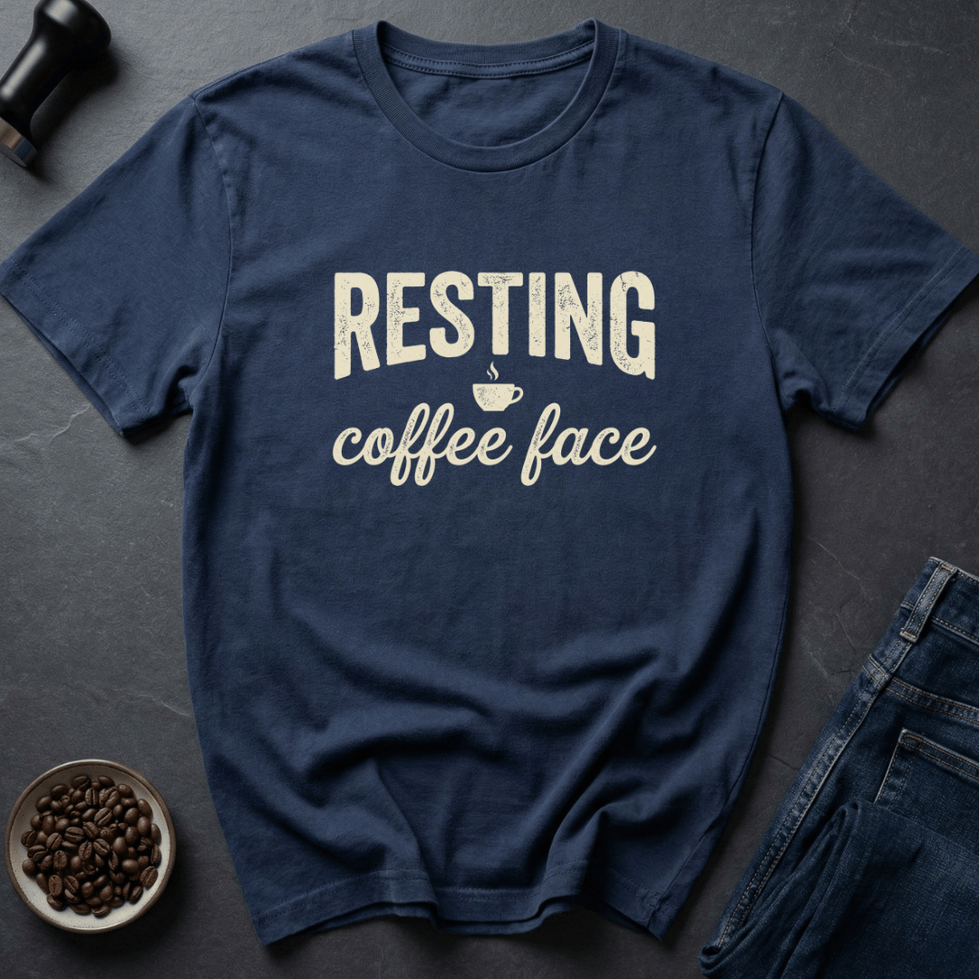 Coffee graphic Sip Attitude T-Shirt in Navy / S by Caffeine Dept